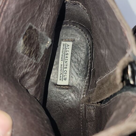 All Saints Suede Leather Harness Women's Ankle Boots - Picture 13 of 13